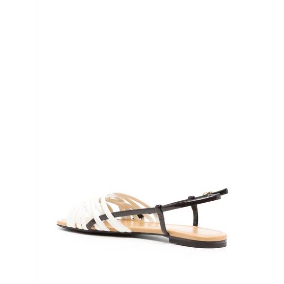 NEW TORY BURCH multi strap leather sandal in ivory / coco / ginger shortbread - Picture 6 of 6